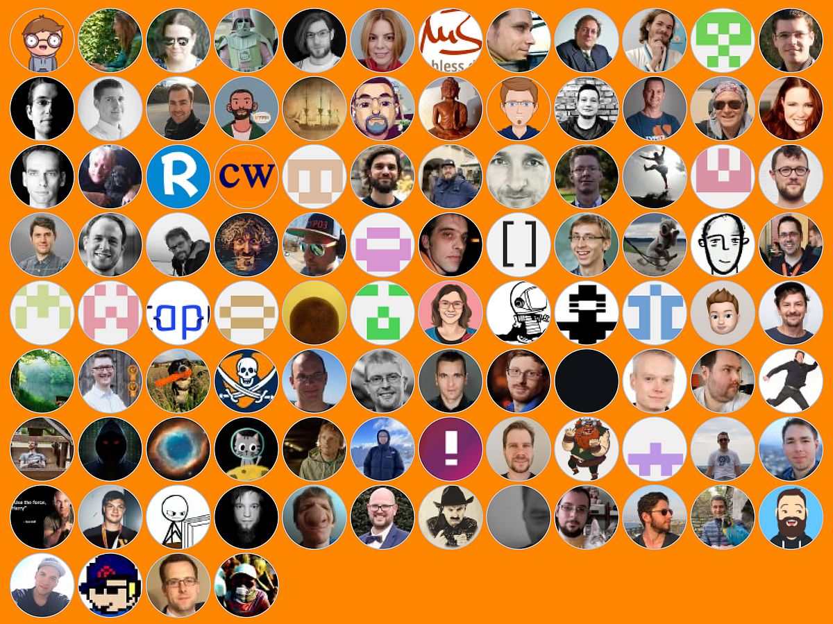 A grid of avatars.