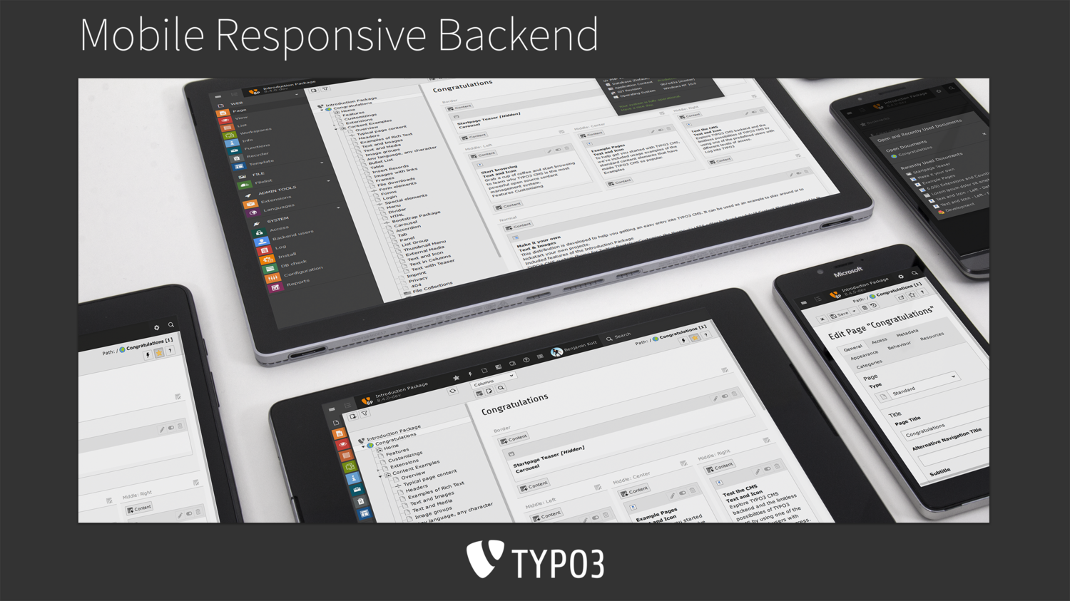 Mobile responsive backend
