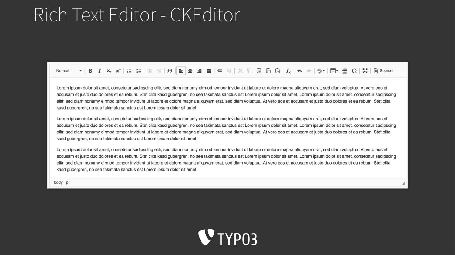Rich text editor - CKEditor