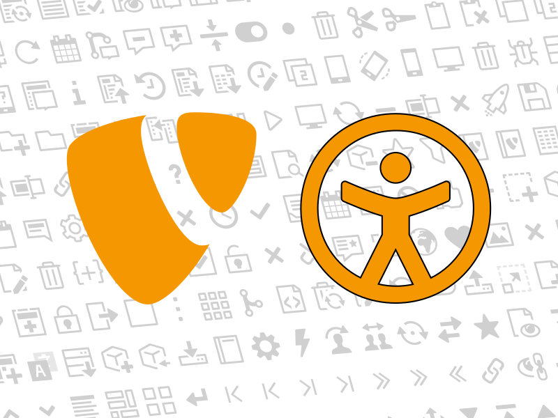 TYPO3 and Accessibility logos